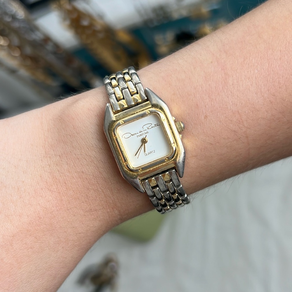 Vintage Oscar de la Renta Two-Tone Women's Watch stacking